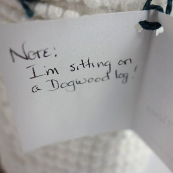 Handcrafted Christmas Holiday Chenille Snowman on Piece of Dogwood 14 1/2" #2 - Picture 4 of 8